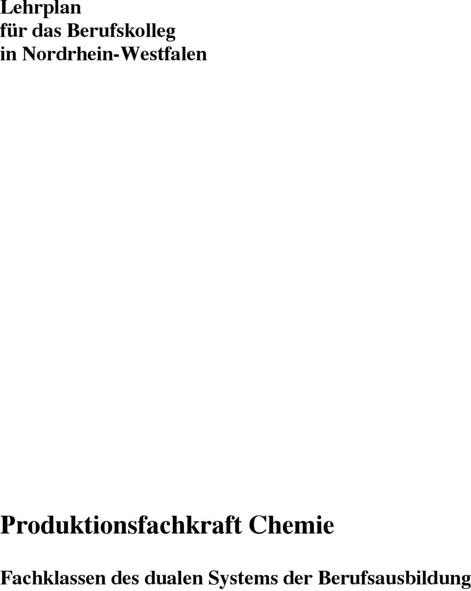 Produktionsfachkraft Chemie
