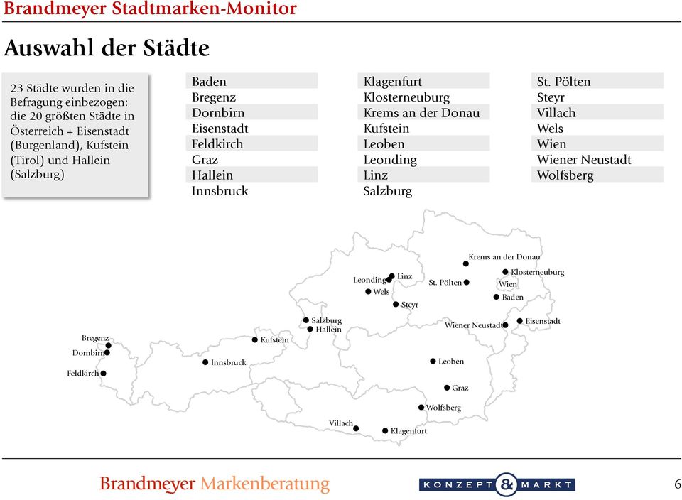 Leonding Linz Salzburg St. Pölten Steyr Villach Wels Wien Wiener Neustadt Wolfsberg Krems an der Donau Leonding Wels Linz Steyr St.