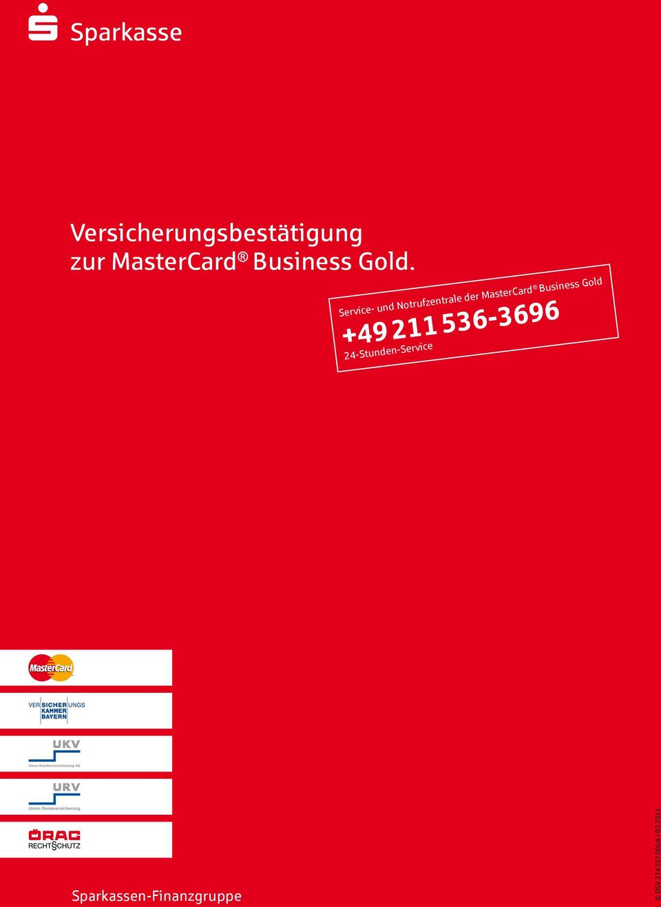 Service- und Notrufzentrale der MasterCard Business