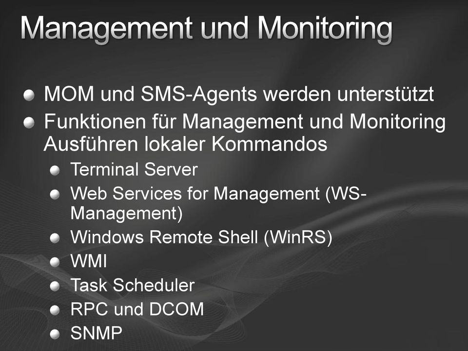Terminal Server Web Services for Management (WS-