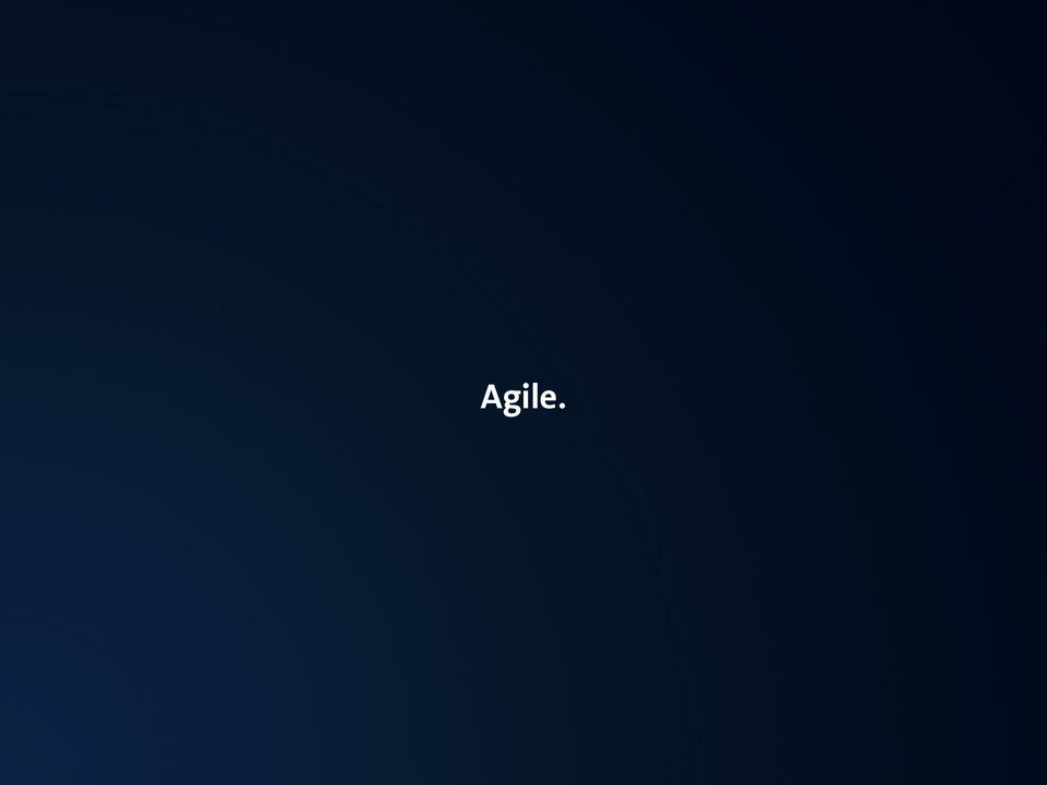 2011 Entscheid für Agile