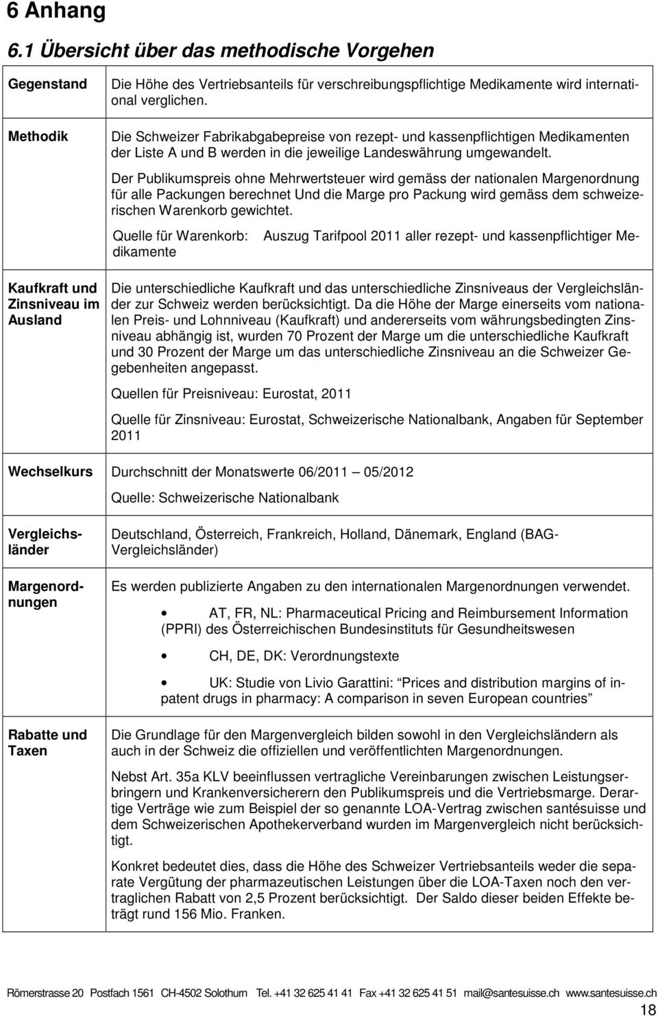 Die Schweizer Fabrikabgabepreise von rezept- und kassenpflichtigen Medikamenten der Liste A und B werden in die jeweilige Landeswährung umgewandelt.