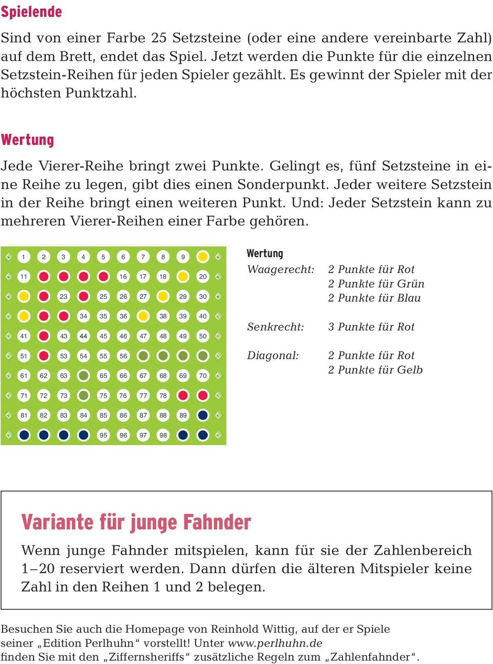 Jeder weitere Setzstein in der Reihe bringt einen weiteren Punkt. Und: Jeder Setzstein kann zu mehreren Vierer-Reihen einer Farbe gehören.