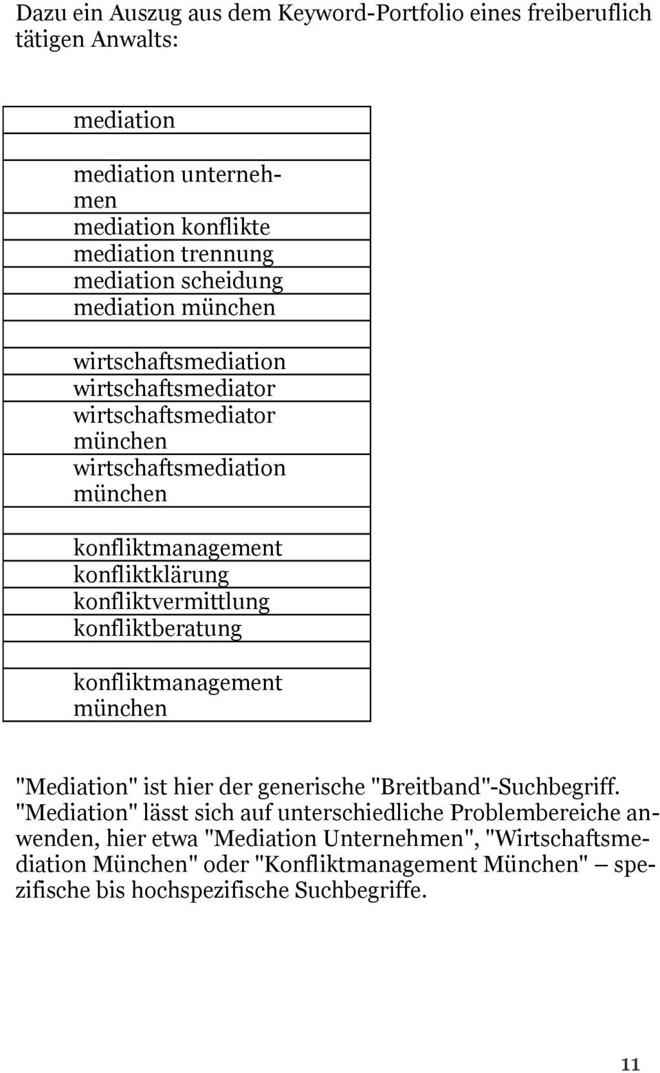 konfliktvermittlung konfliktberatung konfliktmanagement münchen "Mediation" ist hier der generische "Breitband"-Suchbegriff.