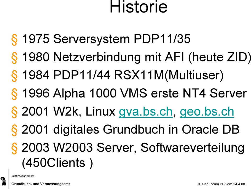 erste NT4 Server 2001 W2k, Linux gva.bs.