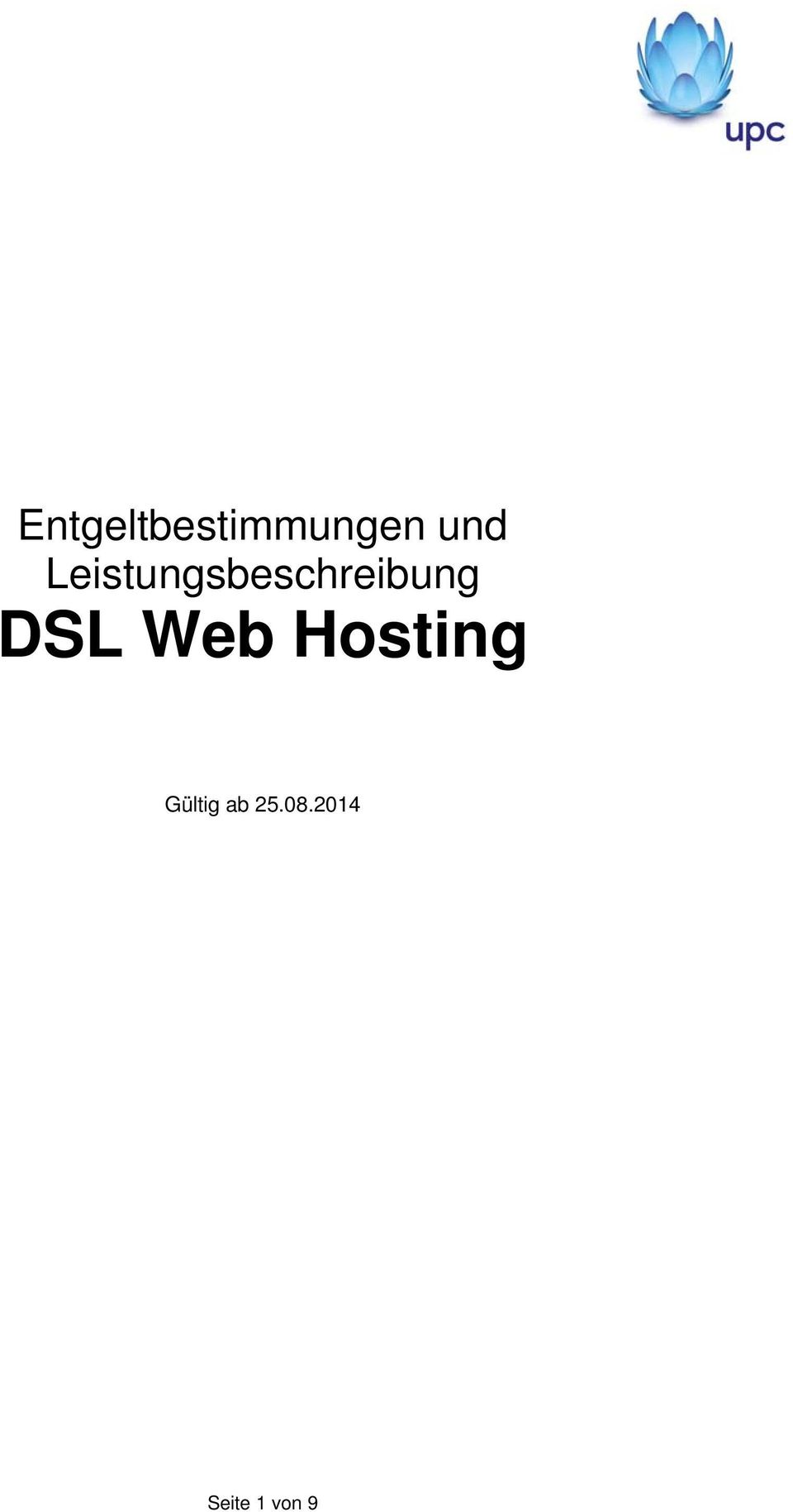 DSL Web Hosting Gültig