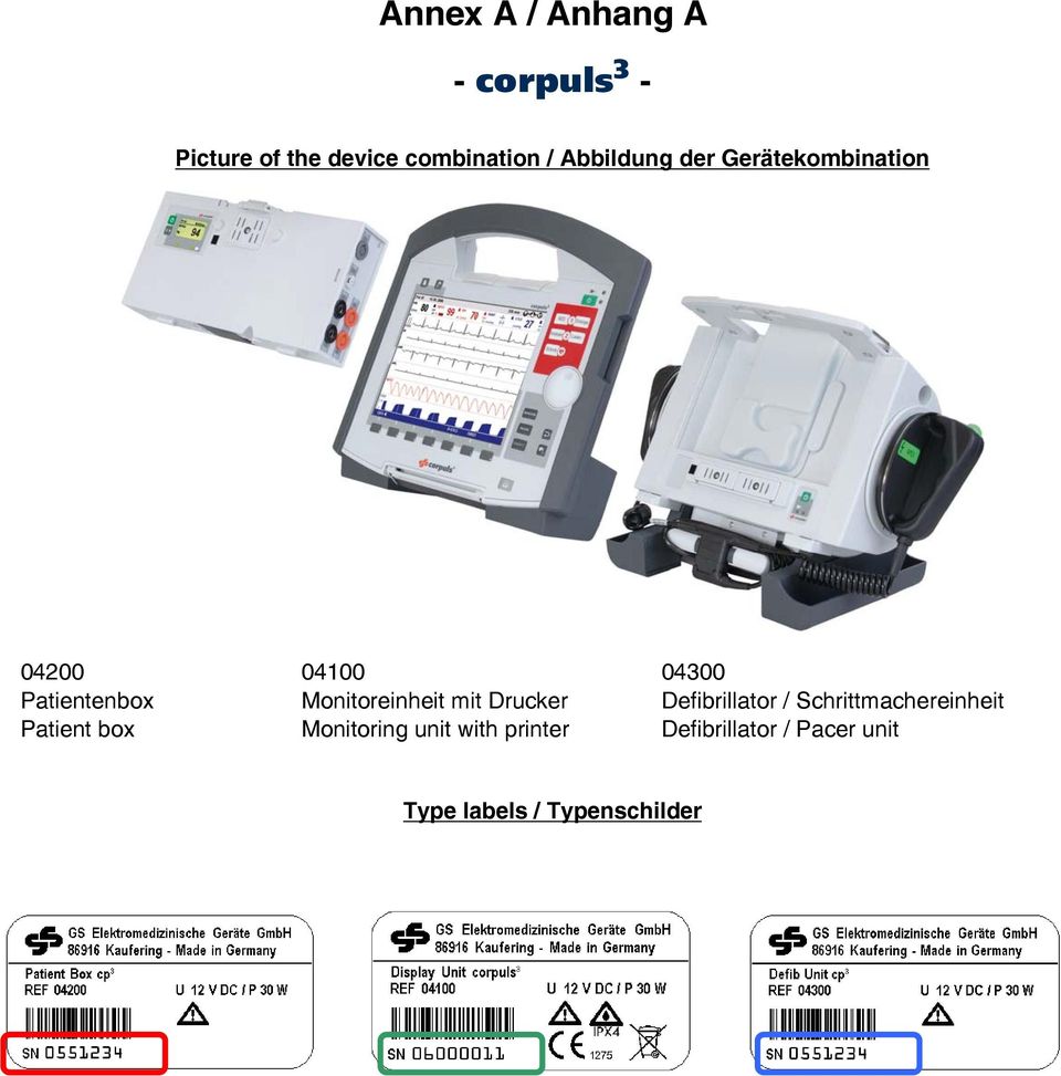 Monitoreinheit mit Drucker Monitoring unit with printer 04300