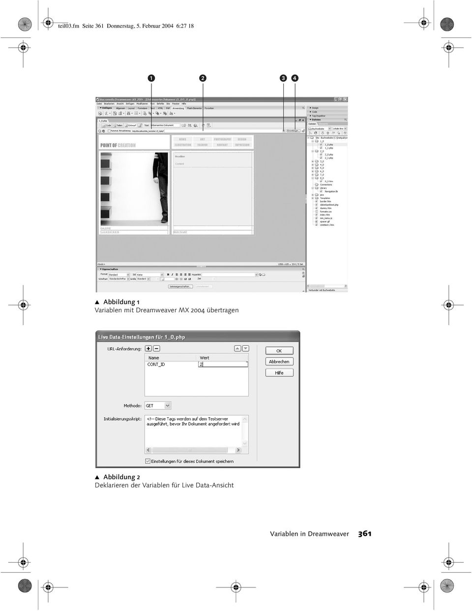 Dreamweaver MX 2004 übertragen Abbildung 2