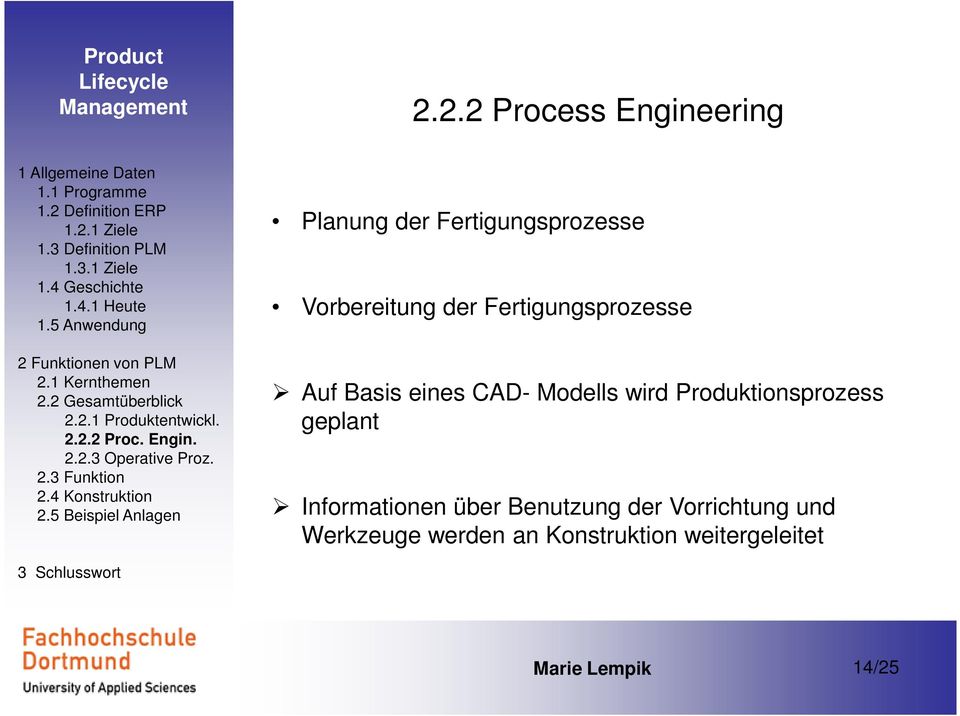 Modells wird Produktionsprozess geplant Informationen über