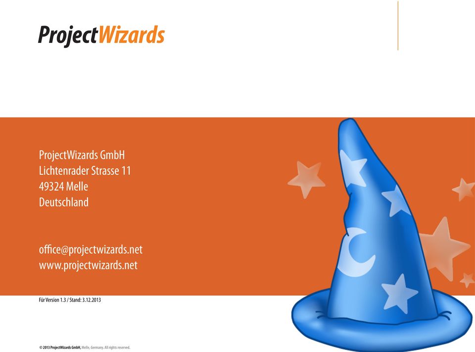 projectwizards.net Für Version 1.3 / Stand: 3.12.