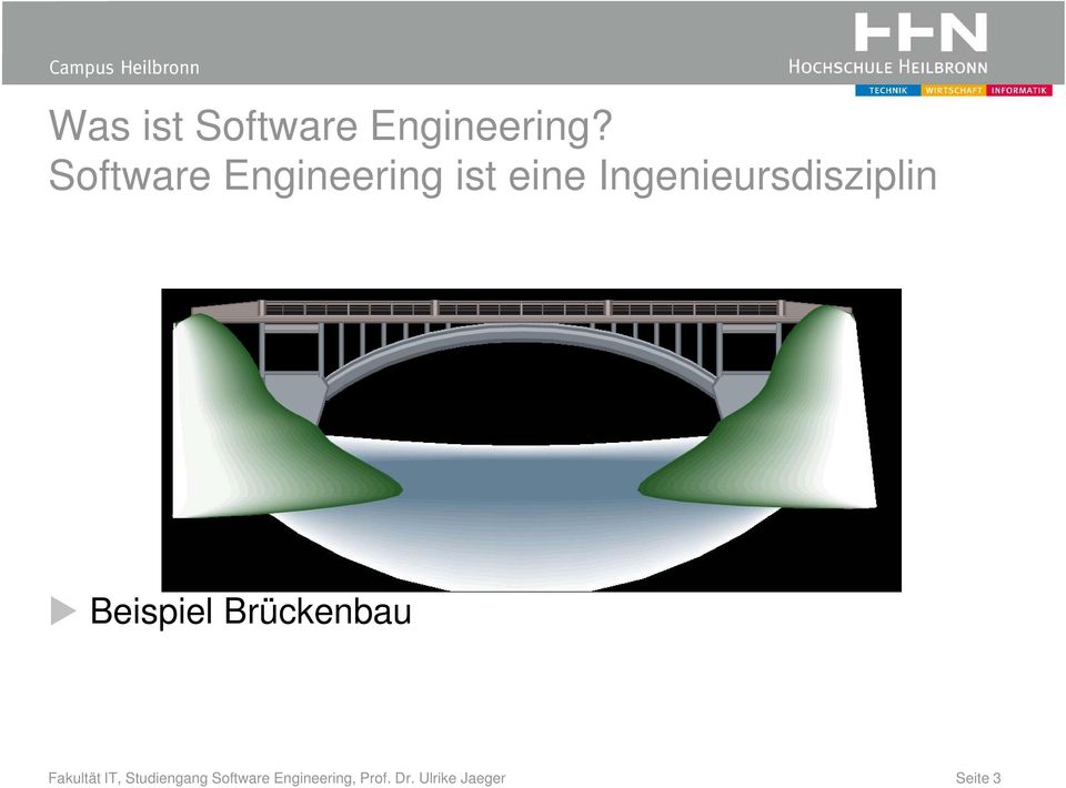 Ingenieursdisziplin Beispiel i Bü Brückenbau