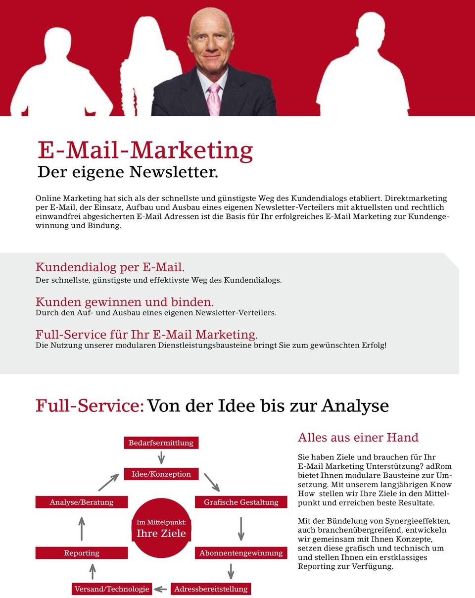 erfolgreiches E-Mail Marketing zur Kundengewinnung und Bindung. Kundendialog per E-Mail. Der schnellste, günstigste und effektivste Weg des Kundendialogs. Kunden gewinnen und binden.