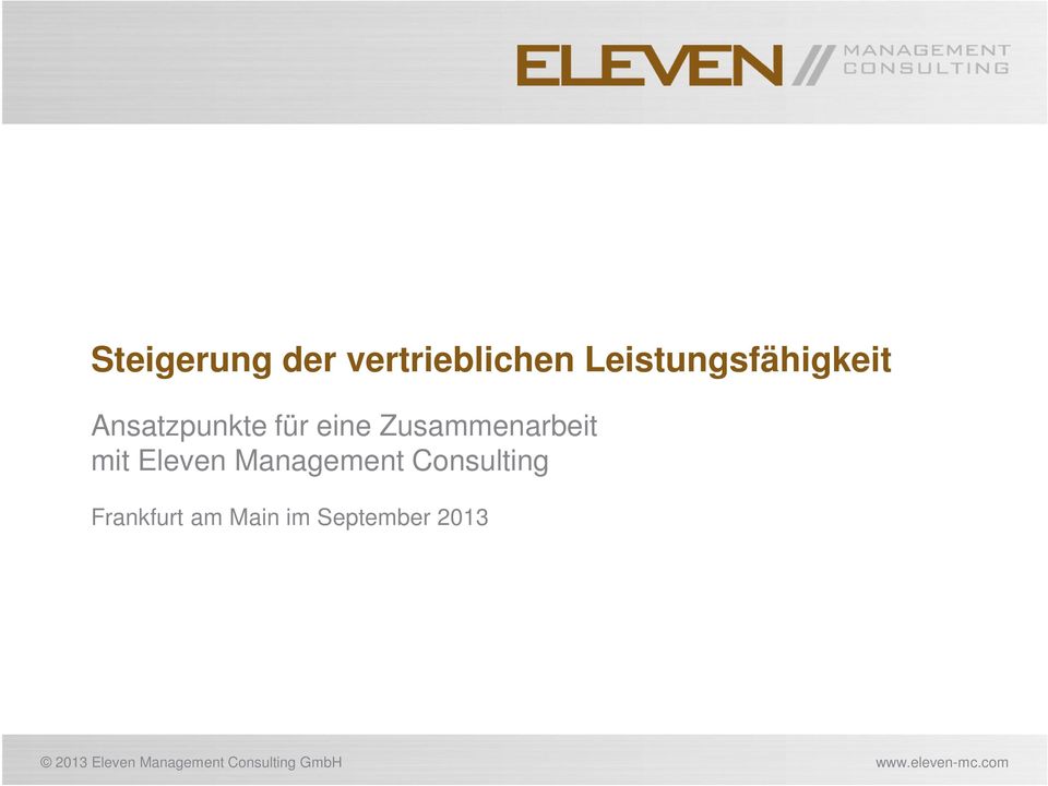 Zusammenarbeit mit Eleven Management