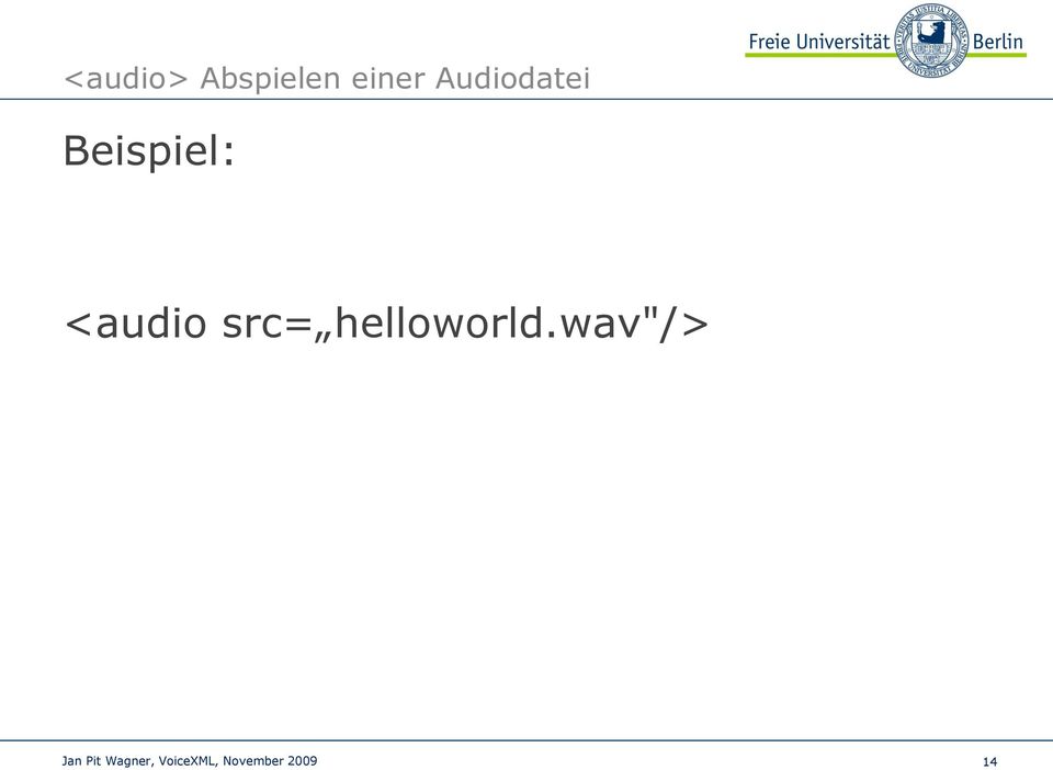 Beispiel: <audio