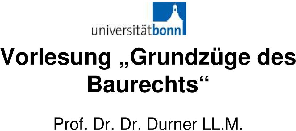 Baurechts Prof.