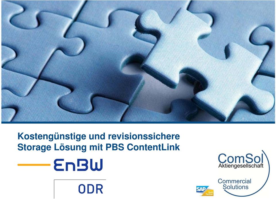 ODR  Storage Lösung mit PBS ContentLink