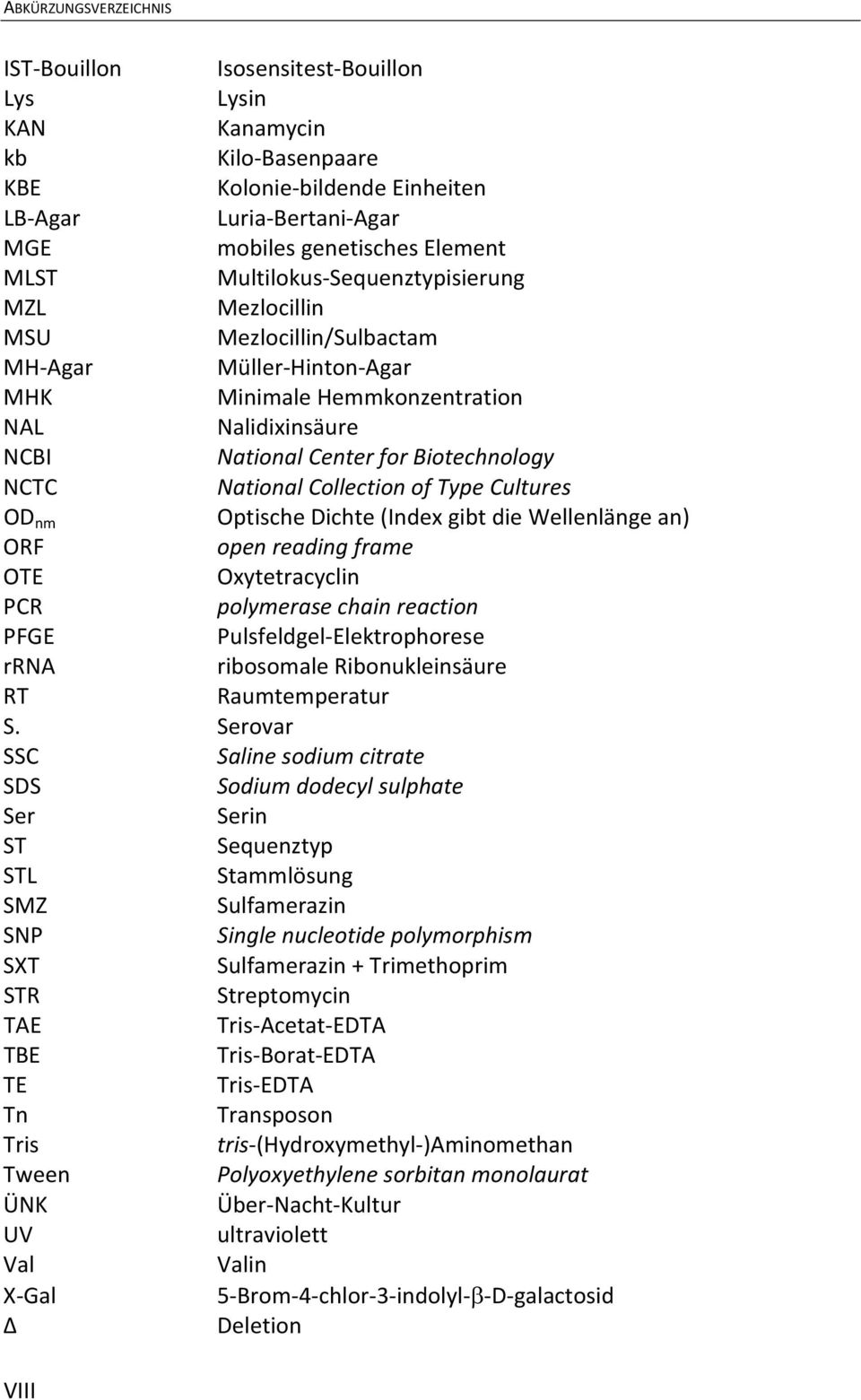 National Collection of Type Cultures OD nm Optische Dichte (Index gibt die Wellenlänge an) ORF open reading frame OTE Oxytetracyclin PCR polymerase chain reaction PFGE Pulsfeldgel Elektrophorese rrna
