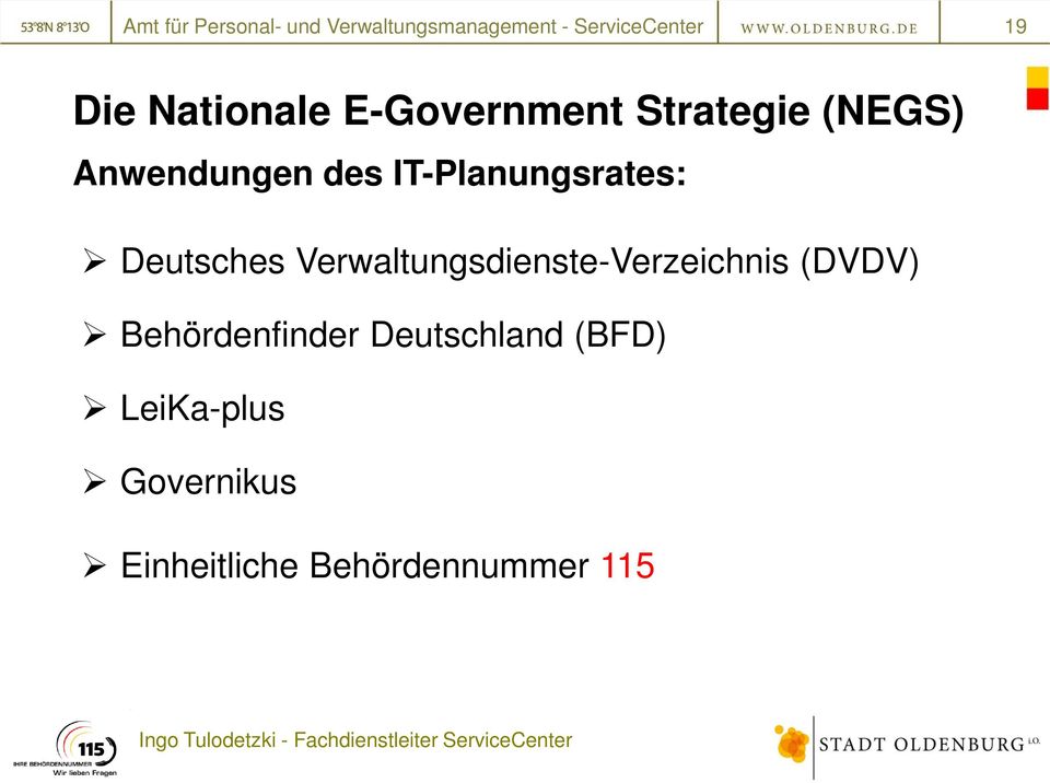 IT-Planungsrates: Deutsches Verwaltungsdienste-Verzeichnis (DVDV)