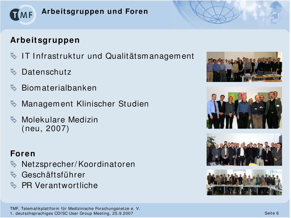 Studien Molekulare Medizin (neu, 2007) Foren Netzsprecher/Koordinatoren