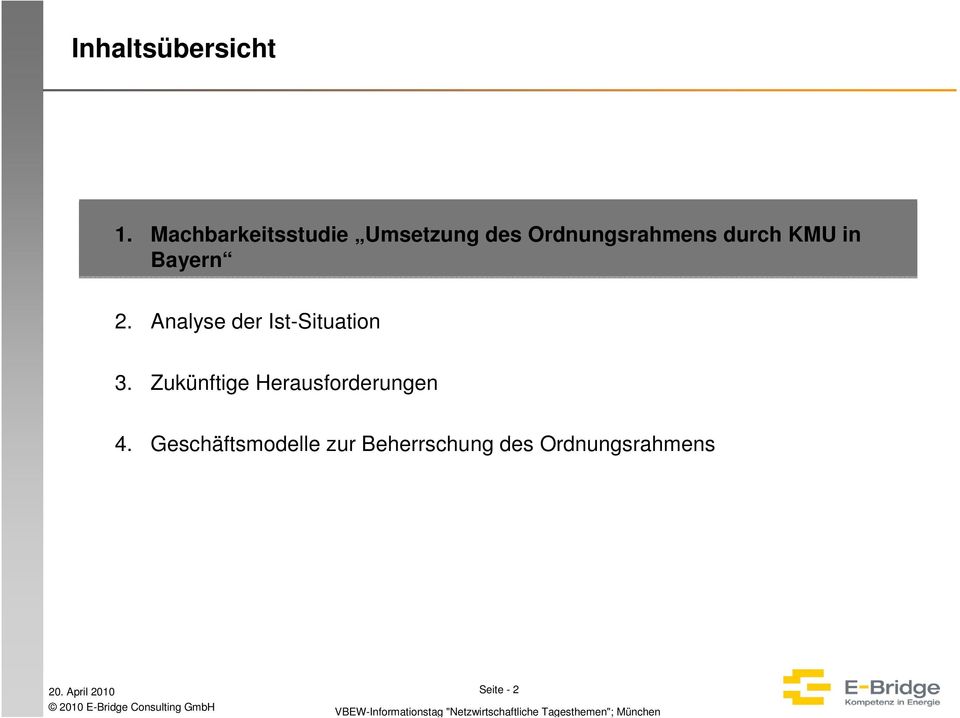 durch KMU in Bayern. Analyse der Ist-Situation.