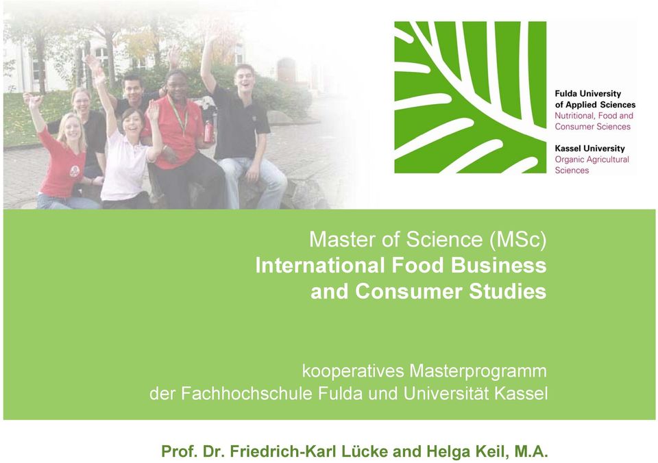 Masterprogramm der Fachhochschule Fulda und