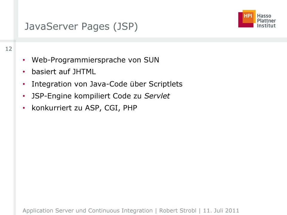 JHTML Integration von Java-Code über