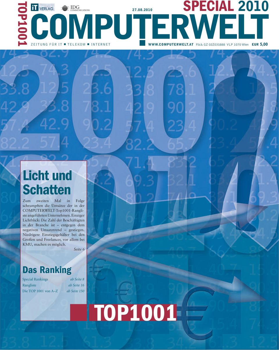 COMPUTERWELT-Top1001-Rangliste angeführten Unternehmen.