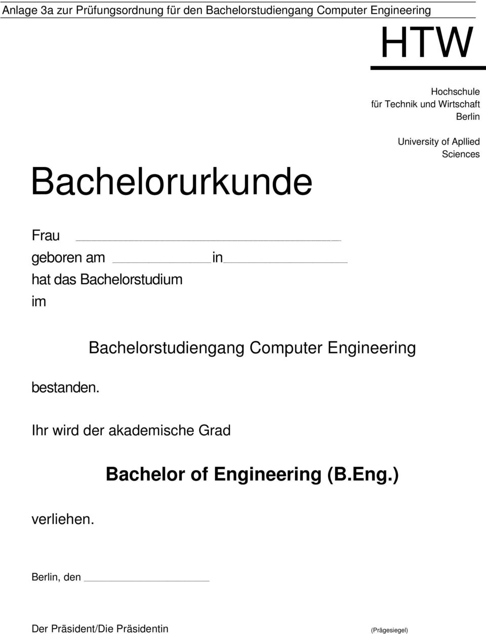 das Bachelorstudium im Bachelorstudiengang Computer Engineering bestanden.