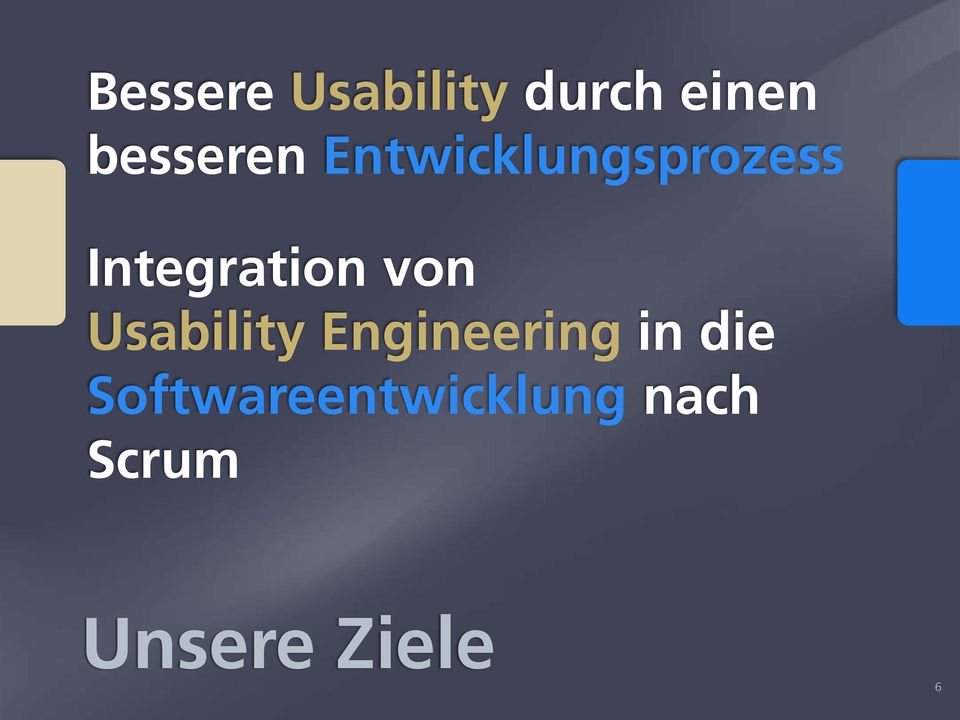 Integration von Usability Engineering