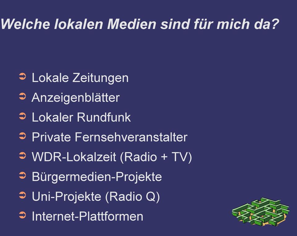 Private Fernsehveranstalter WDR-Lokalzeit (Radio +