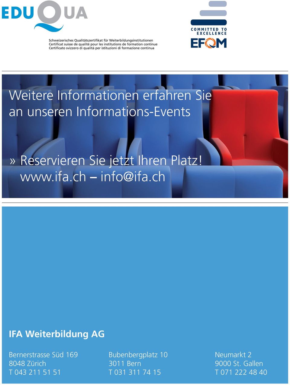 ch IFA Weiterbildung AG Bernerstrasse Süd 169 Bubenbergplatz 10