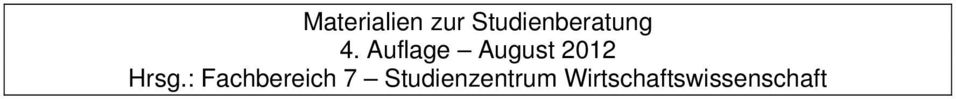 Auflage August 2012 Hrsg.