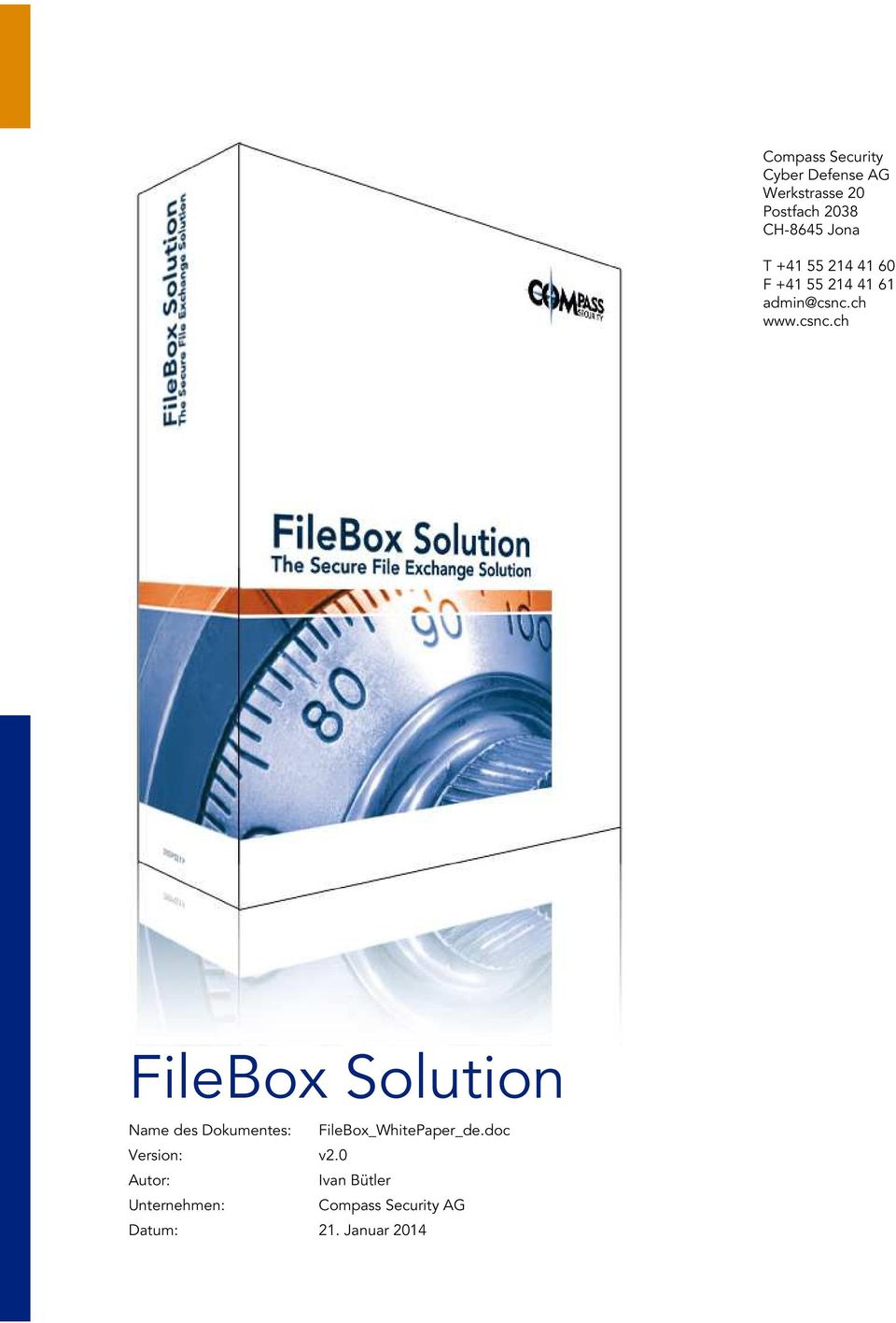 ch FileBox Solution Name des Dokumentes: