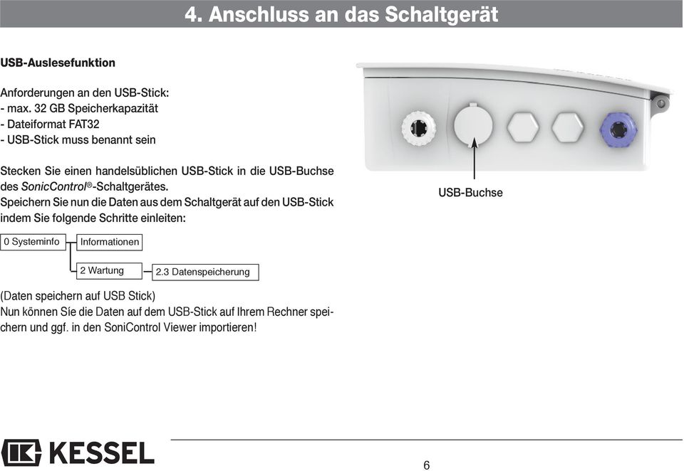 SonicControl -Schaltgerätes.