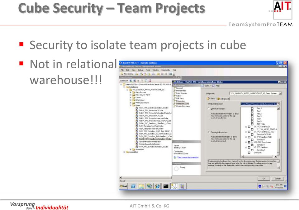 isolate team projects in