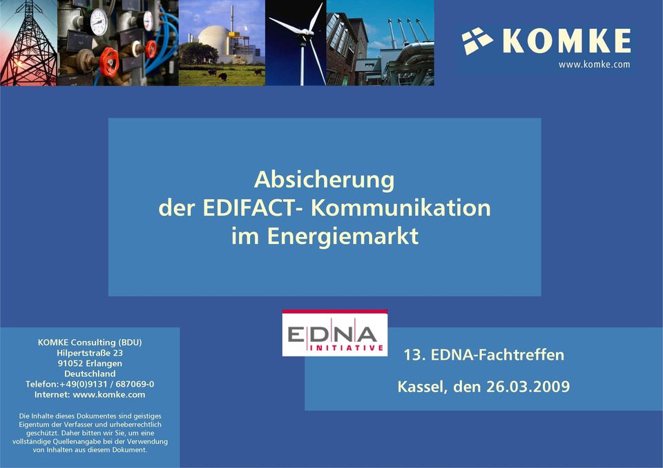 EDNA-Fachtreffen Kassel, den 26.03.