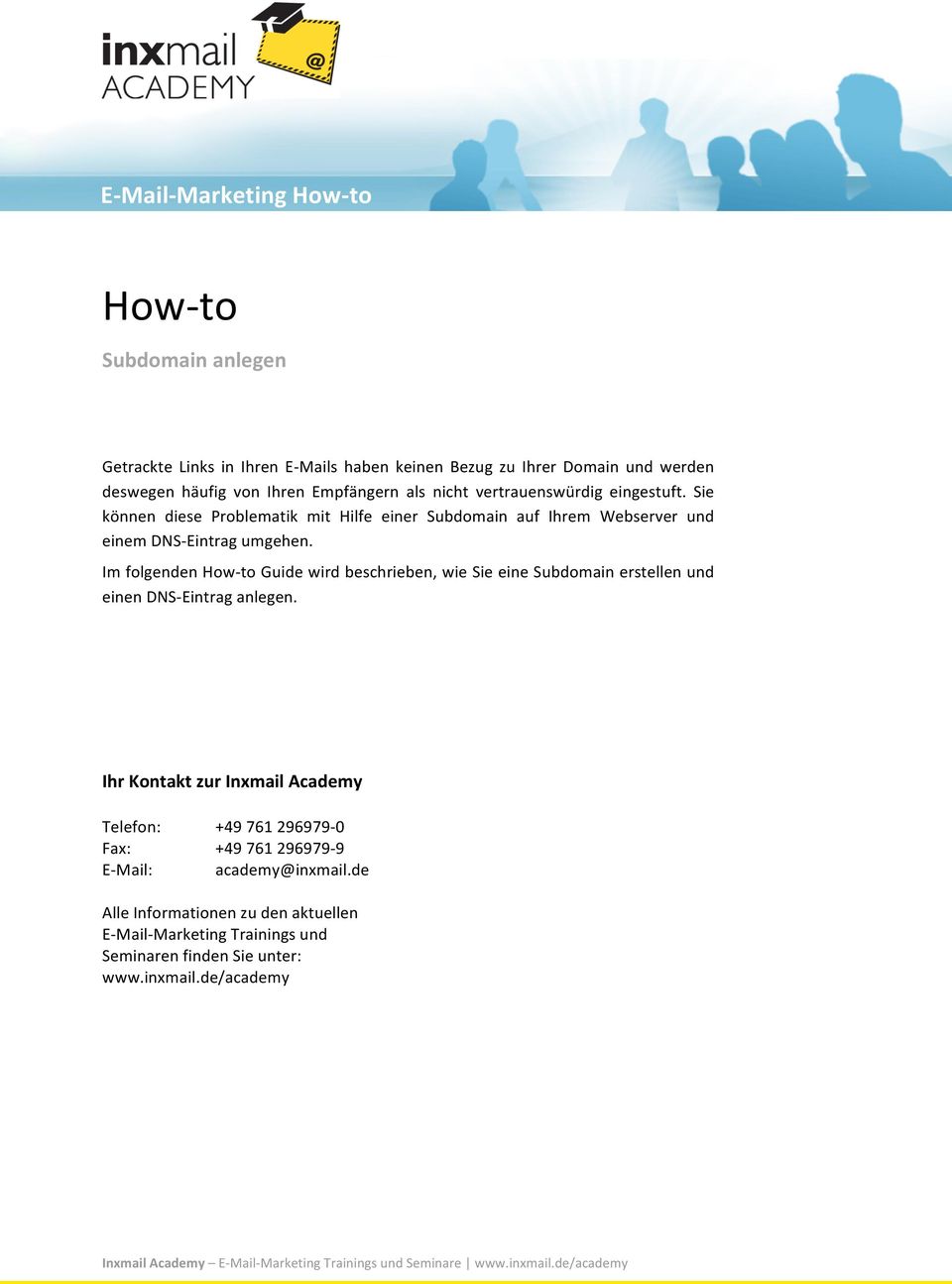 Im folgenden How- to Guide wird beschrieben, wie Sie eine Subdomain erstellen und einen DNS- Eintrag anlegen.