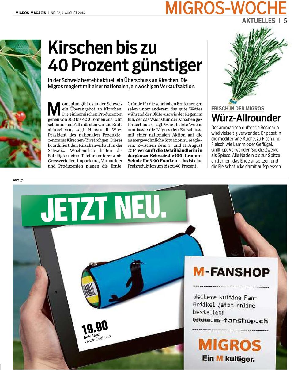 «Im schlimmsten Fall müssten wir die Ernte abbrechen», sagt Hansruedi Wirz, Präsident des nationalen Produktezentrums Kirschen/Zwetschgen. Dieses koordiniert den Kirschenverkauf in der Schweiz.