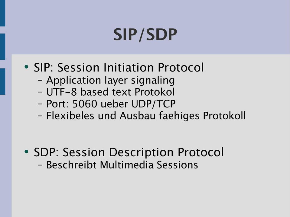 ueber UDP/TCP Flexibeles und Ausbau faehiges Protokoll