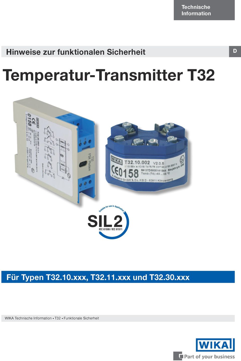 Temperatur-Transmitter T32 Für Typen T32.10.