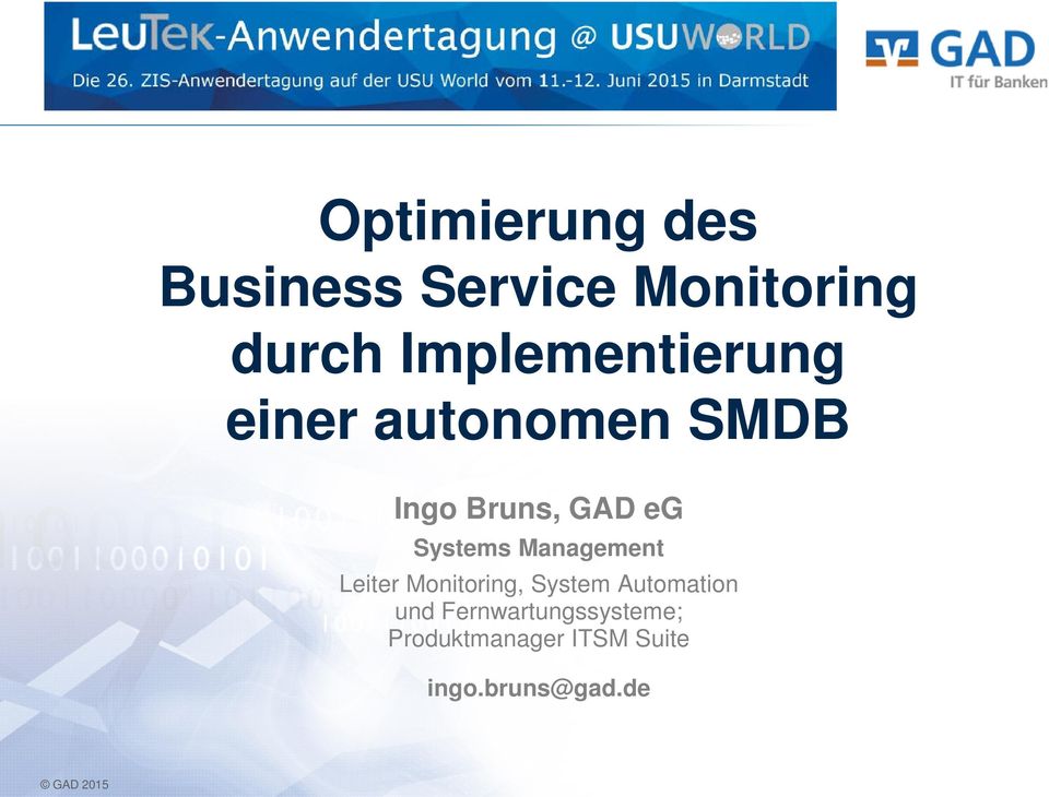 Systems Management Leiter Monitoring, System Automation