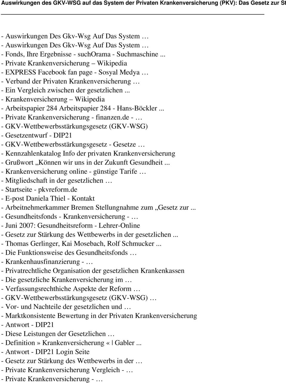 .. - Krankenversicherung Wikipedia - Arbeitspapier 284 Arbeitspapier 284 - Hans-Böckler... - Private Krankenversicherung - finanzen.