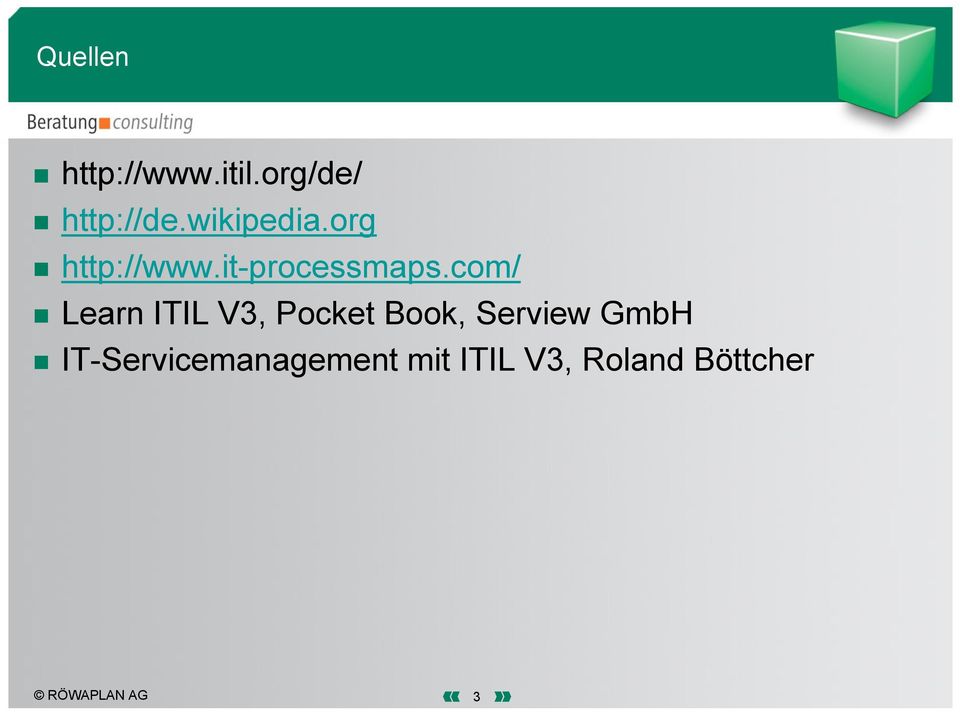 com/ Learn ITIL V3, Pocket Book, Serview GmbH