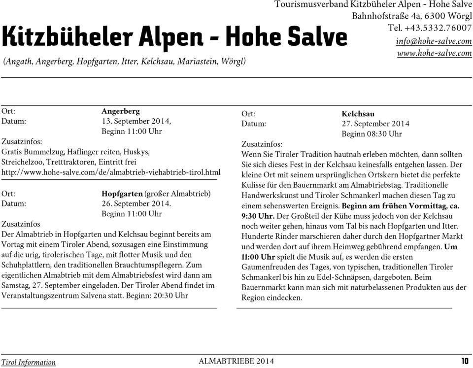 html Hopfgarten (großer Almabtrieb) Datum: 26. September 2014.