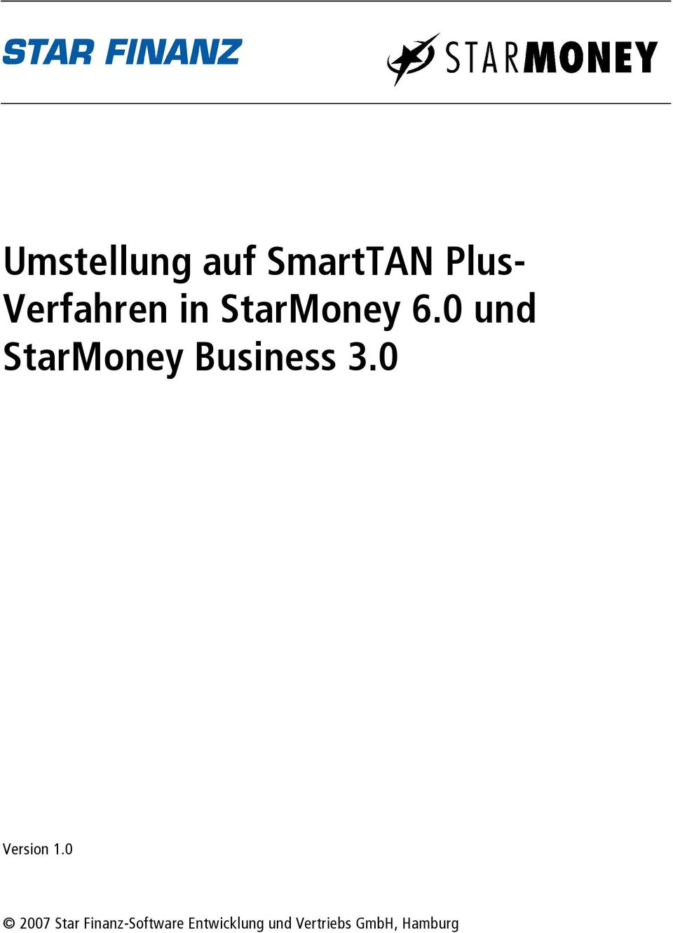 0 und StarMoney Business 3.0 Version 1.