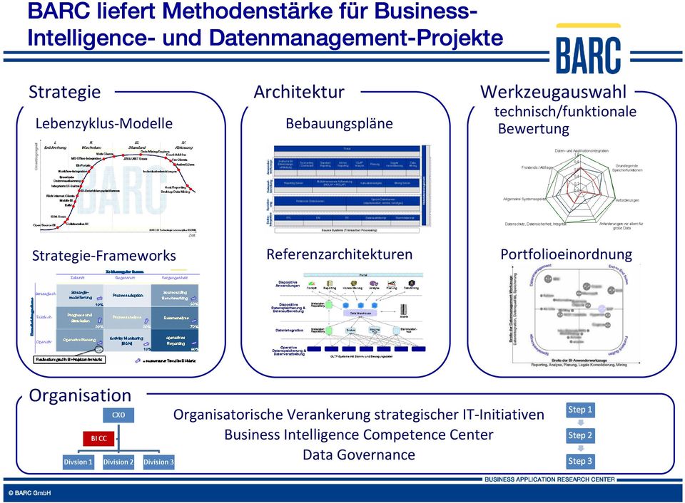 Strategie-Frameworks Referenzarchitekturen Portfolioeinordnung Organisation Organisatorische