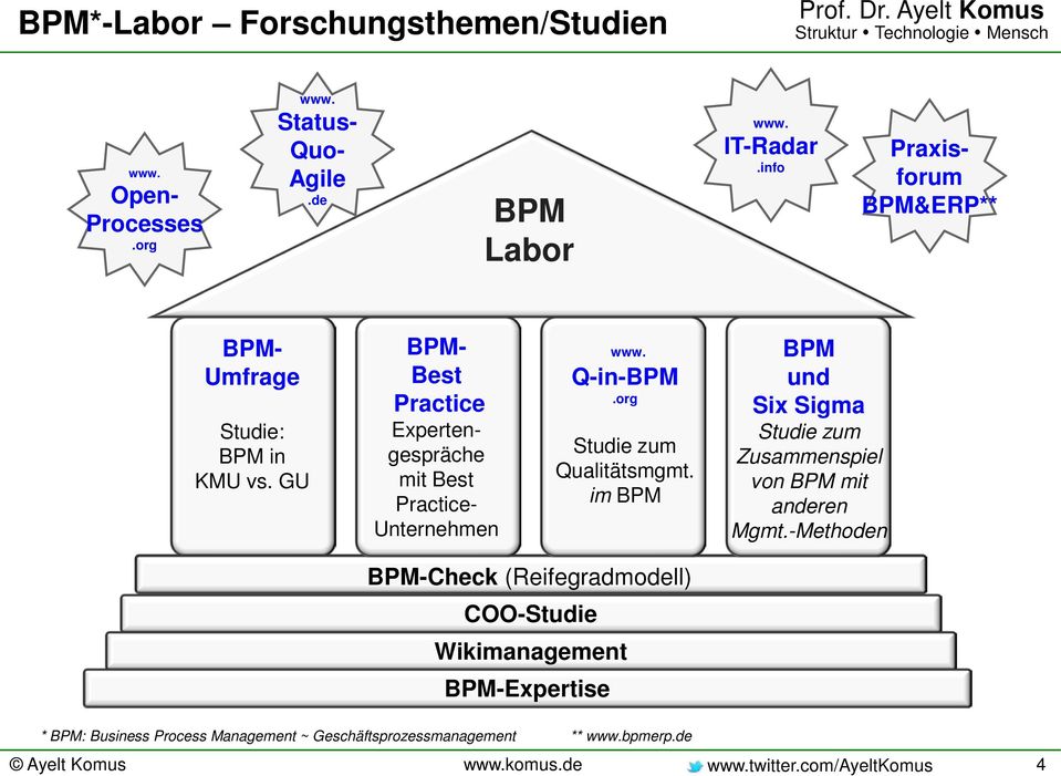 Q-in-BPM.org Studie zum Qualitätsmgmt. im BPM BPM und Six Sigma Studie zum Zusammenspiel von BPM mit anderen Mgmt.