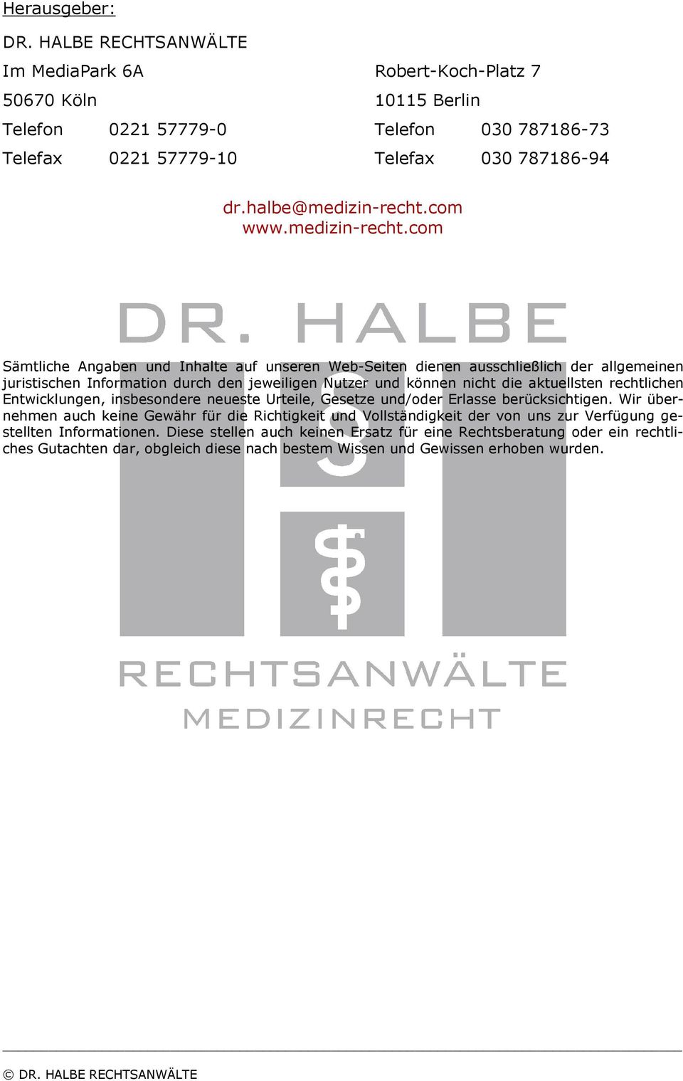 com www.medizin-recht.