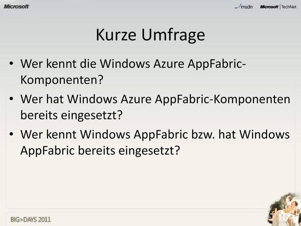 Wer hat Windows Azure AppFabric-Komponenten