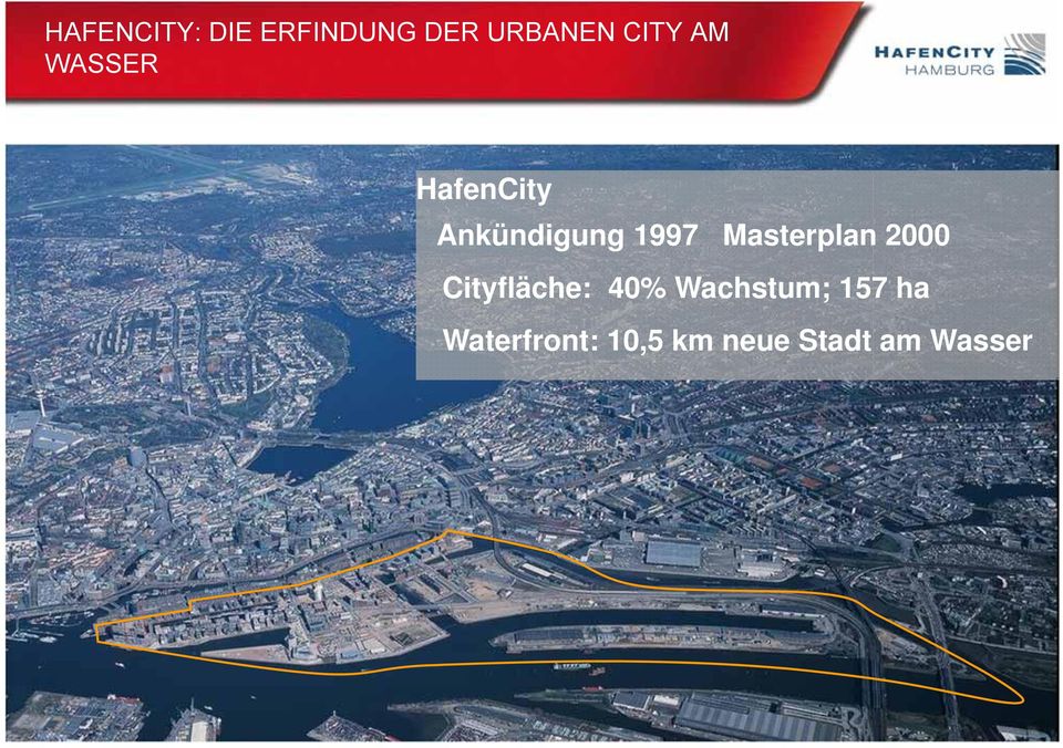 Masterplan 2000 Cityfläche: 40% Wachstum;